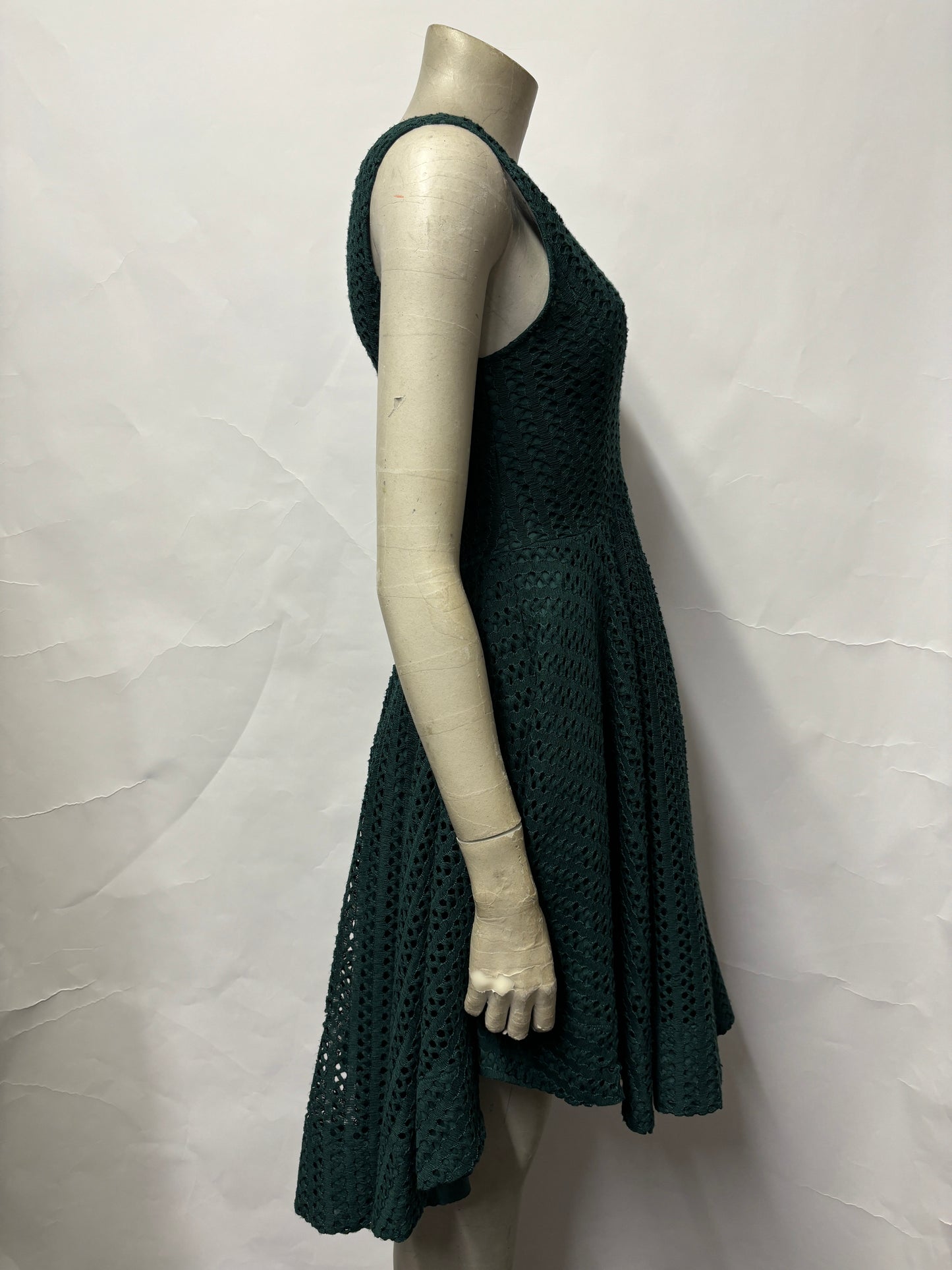 Sandro Green  Cotton Weaved Dress