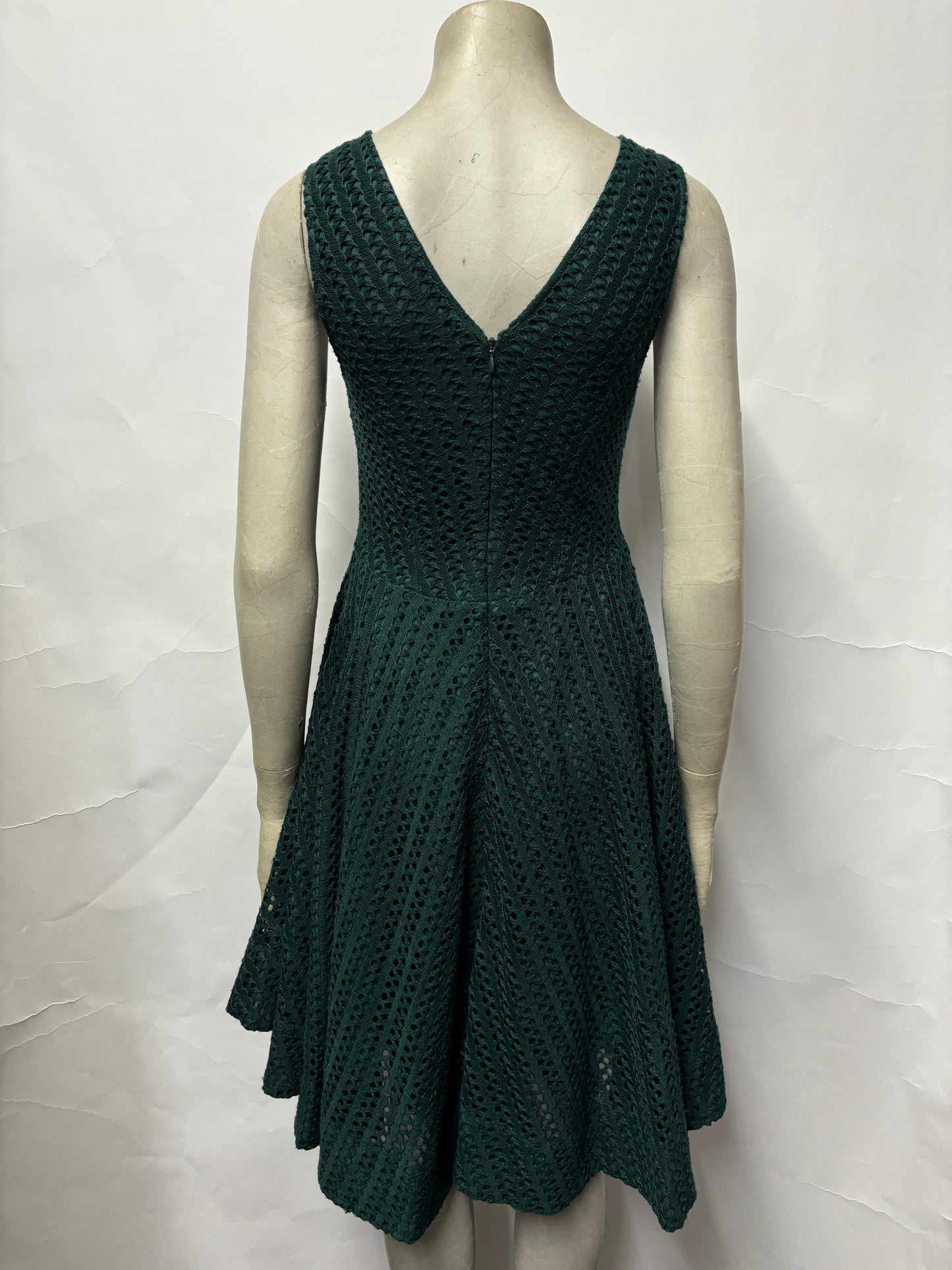 Sandro Green  Cotton Weaved Dress