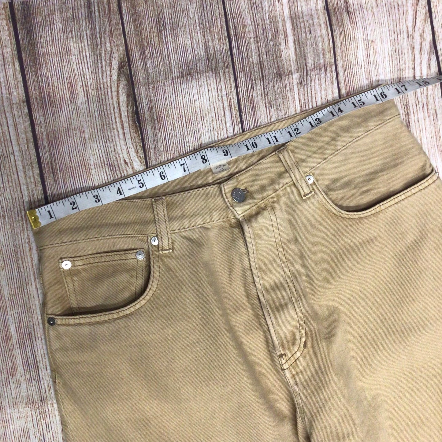 Arket Beige Sand Cotton & Lyocell Wide Leg Jeans Size 31/32