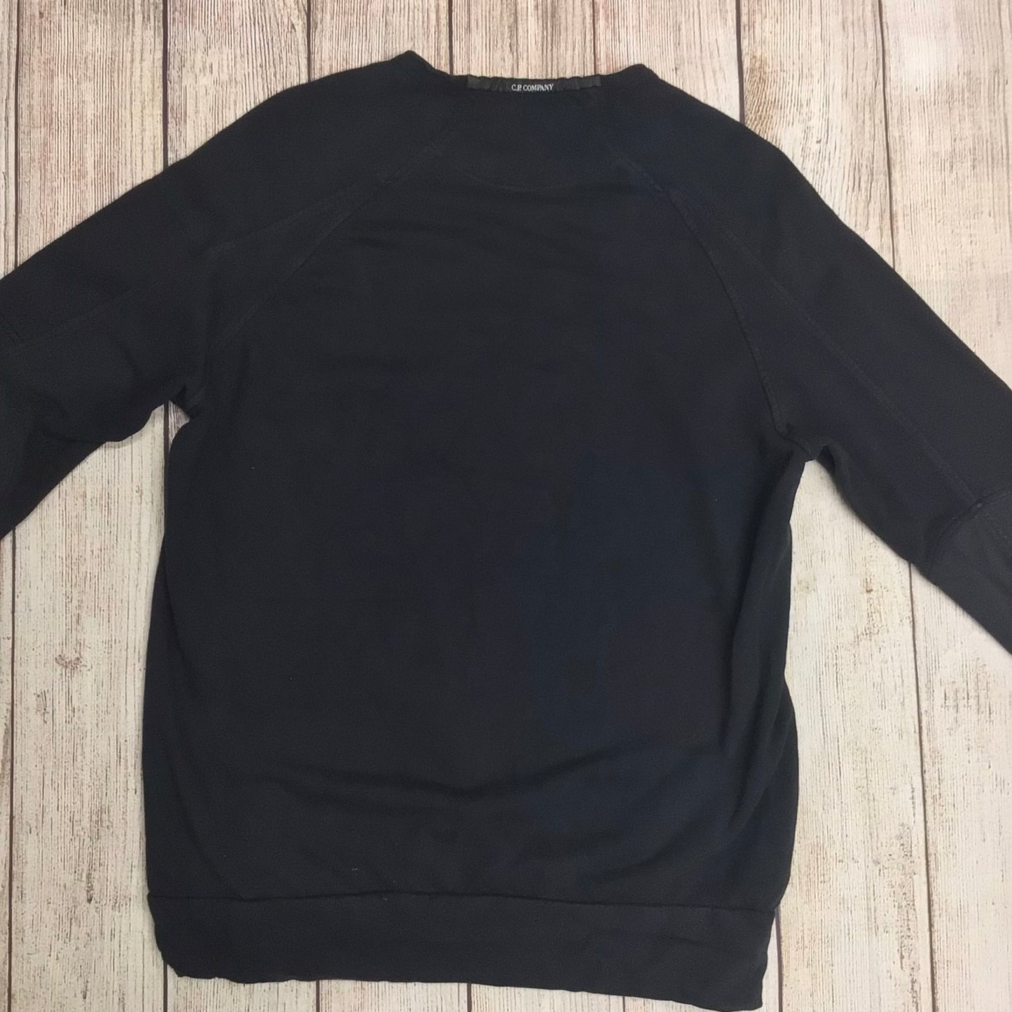 CP Company Black Sweatshirt Jumper w/Zip Detail & Arm Pocket Size M