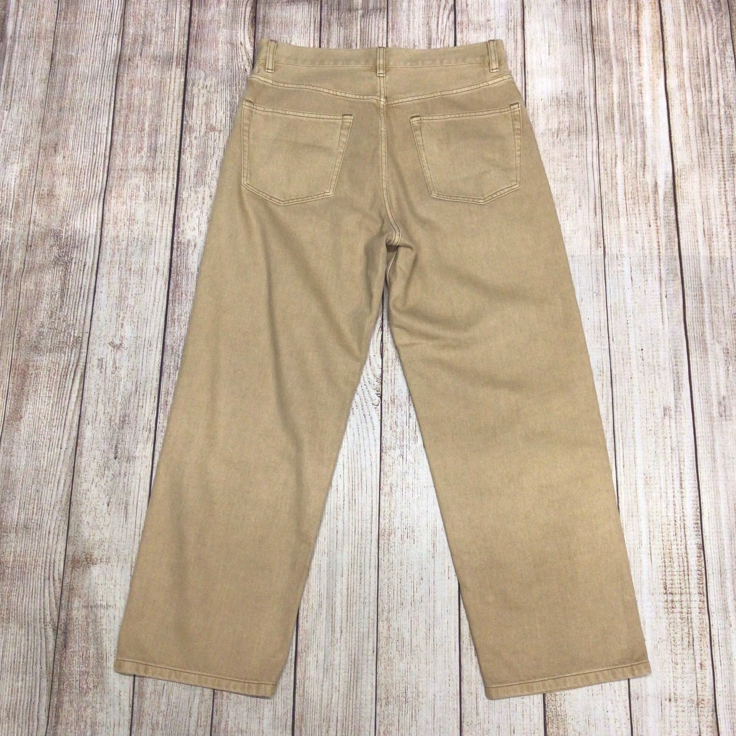 Arket Beige Sand Cotton & Lyocell Wide Leg Jeans Size 31/32