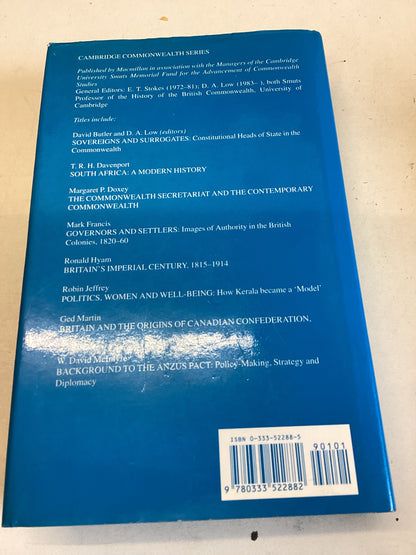 Britain and The Origins of Canadian Confederation 1837 - 67 Ged Martin