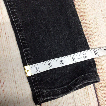 Nudie Jeans Skinny Lin Worn Black Jeans Size W33 L36