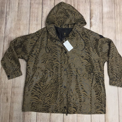 BNWT Ted Baker Brown & Black Animal Print Hooded Jacket Size 16 (5 on label)