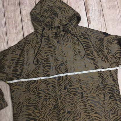 BNWT Ted Baker Brown & Black Animal Print Hooded Jacket Size 16 (5 on label)