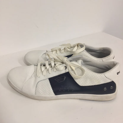 Diesel White & Black Leather Upper Trainers Size 11 UK (12 US)