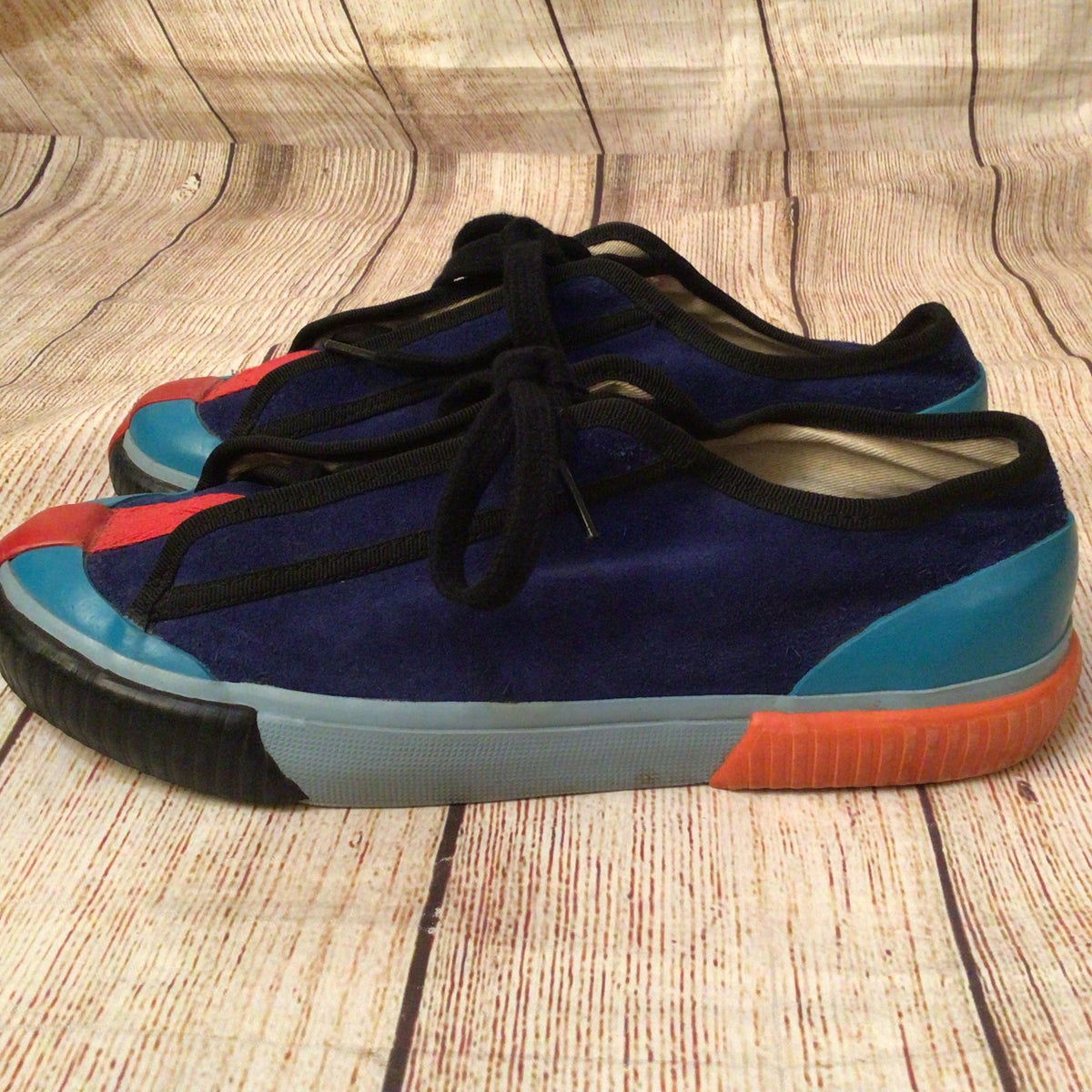 Craig Green X Grenson Blue Red Orange Suede Leather Trainers Size 41 EU