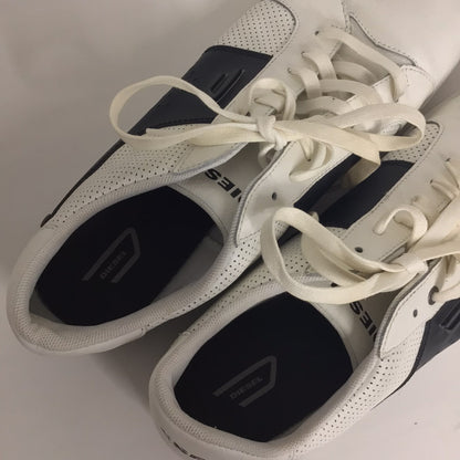 Diesel White & Black Leather Upper Trainers Size 11 UK (12 US)