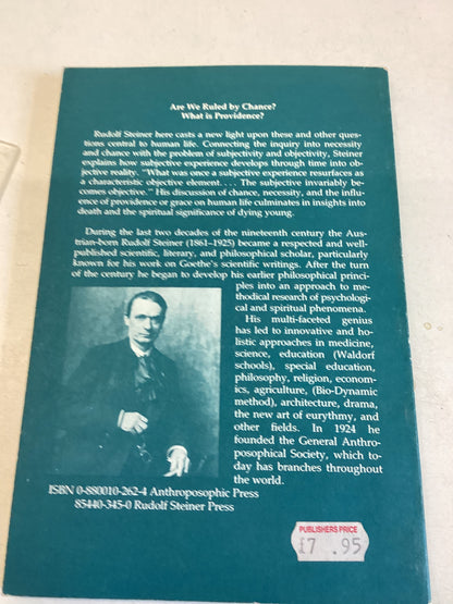 Chance Providence and Necessity Rudolf Steiner