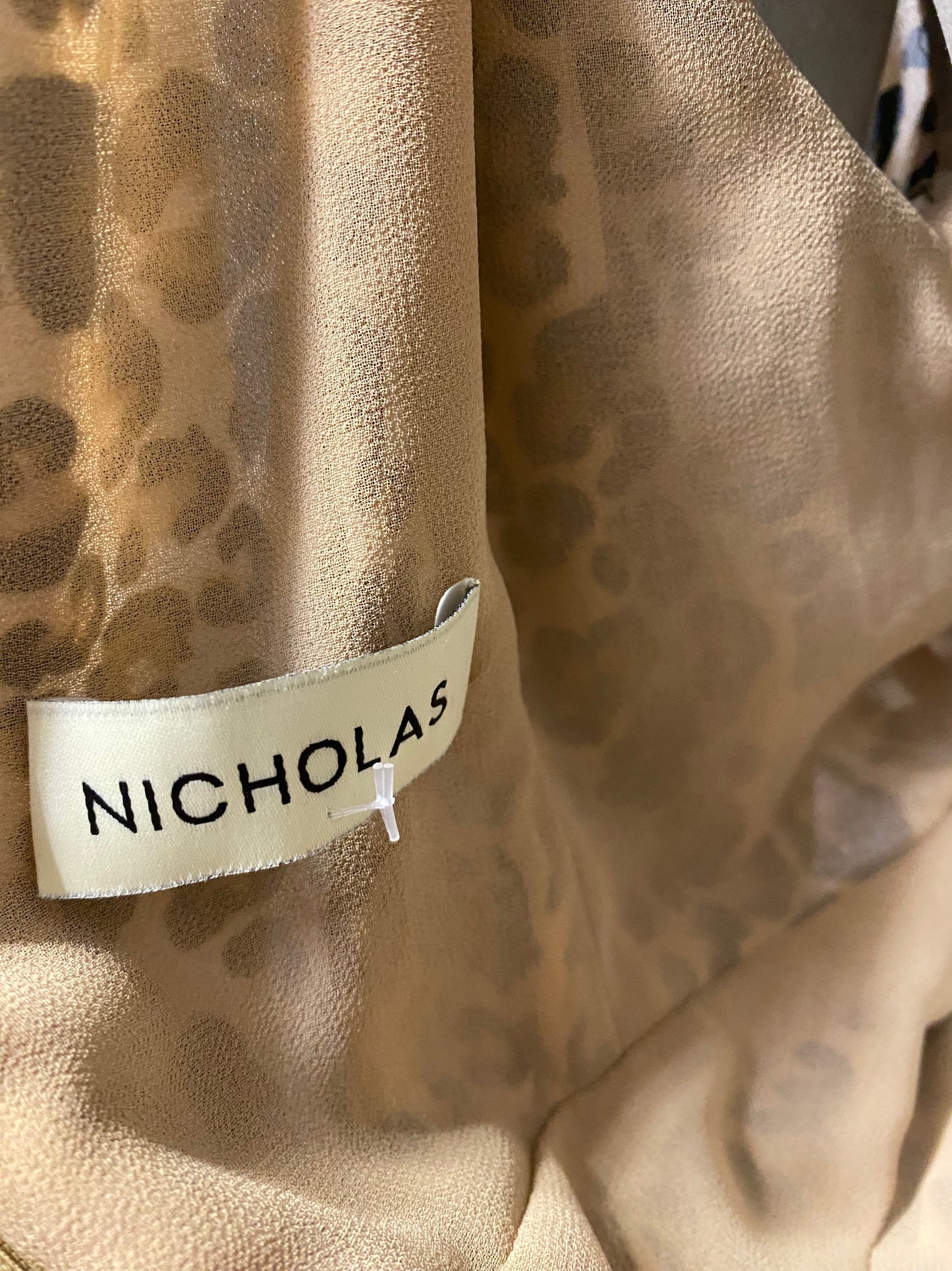 Nicholas Leopard Print Ruched Mini Dress 8 BNWT