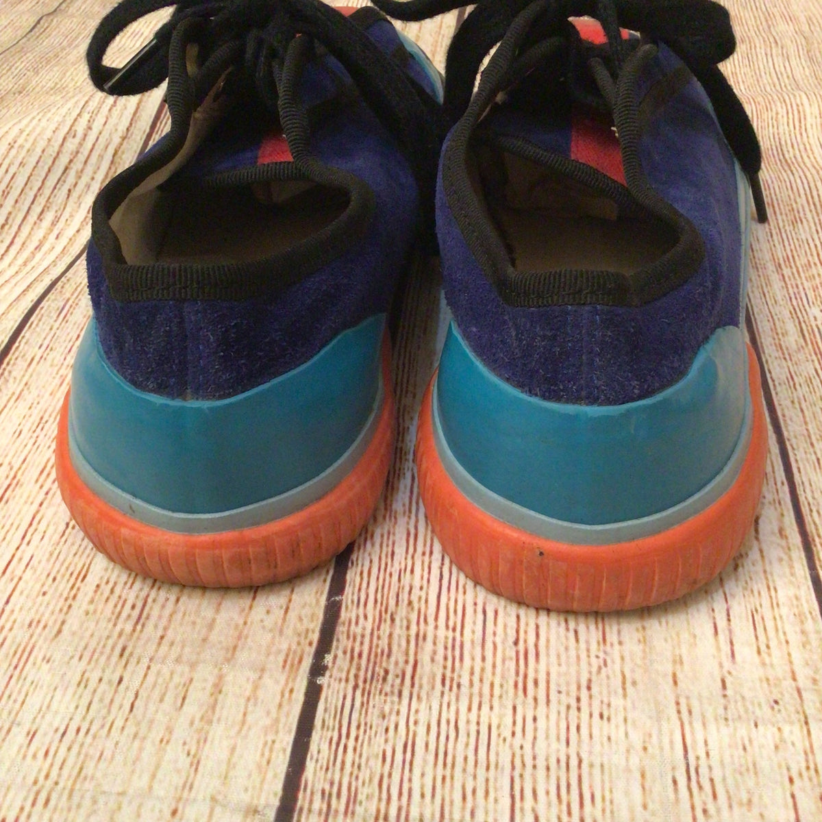 Craig Green X Grenson Blue Red Orange Suede Leather Trainers Size 41 EU
