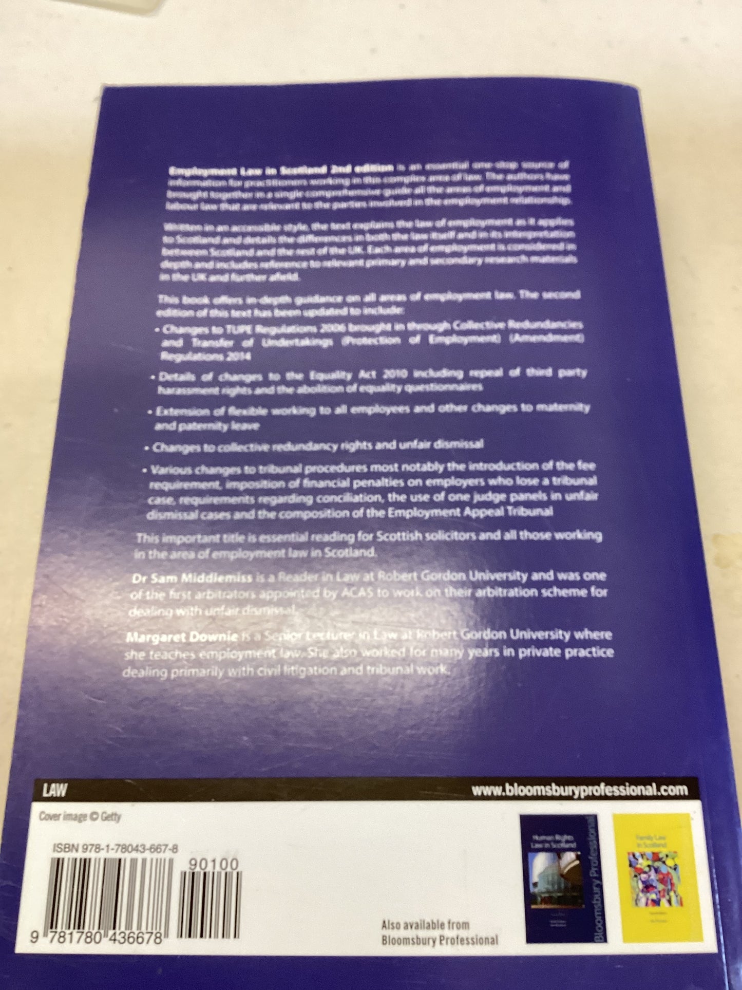 Employment Law In Scotland Second Edition Sam Middlemiss Margaret Downie