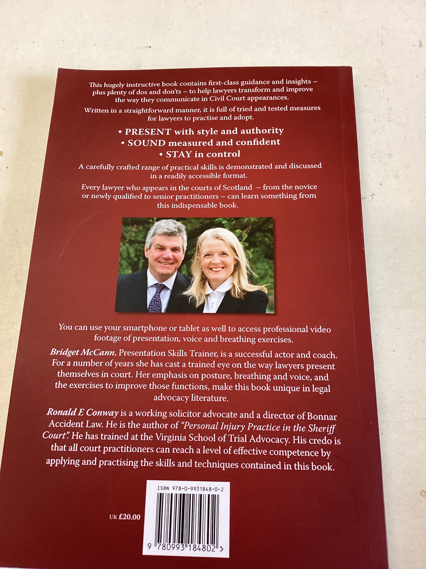 The Civil Advocacy Skills Book Learn What To Say and How To Say It In Court Ronald Conwy  Bridget Mccann