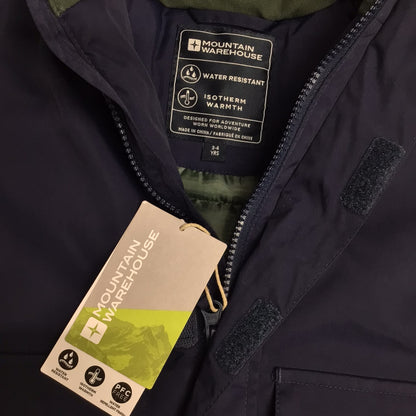 BNWT Mountain Warehouse Indigo Blue Water Resistant Jacket Size 3-4 years