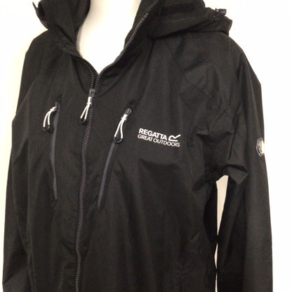 Regatta Black Lightweight Waterproof Jacket Size M