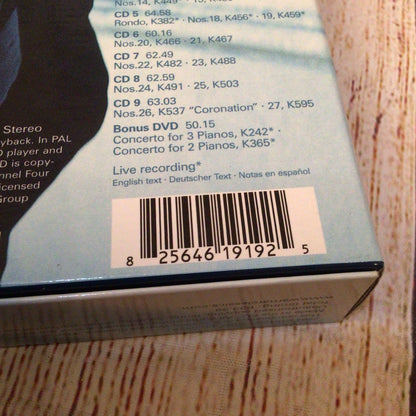 Barenboim: Mozart Piano Concertos 9xCDs, DVD Box Set, 825646191925