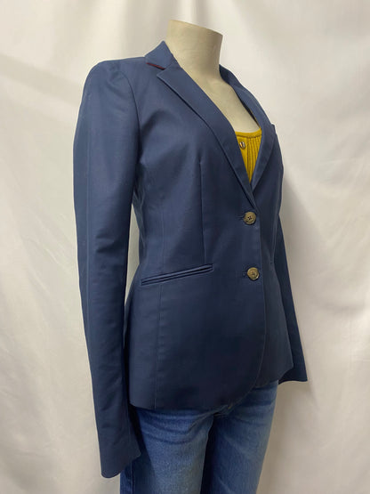 Tommy Hilfiger Navy Blue Cotton Blazer 8