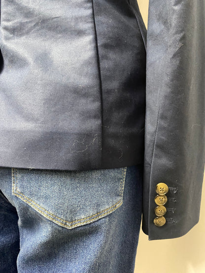 Tommy Hilfiger Navy Blue Cotton Blazer 8