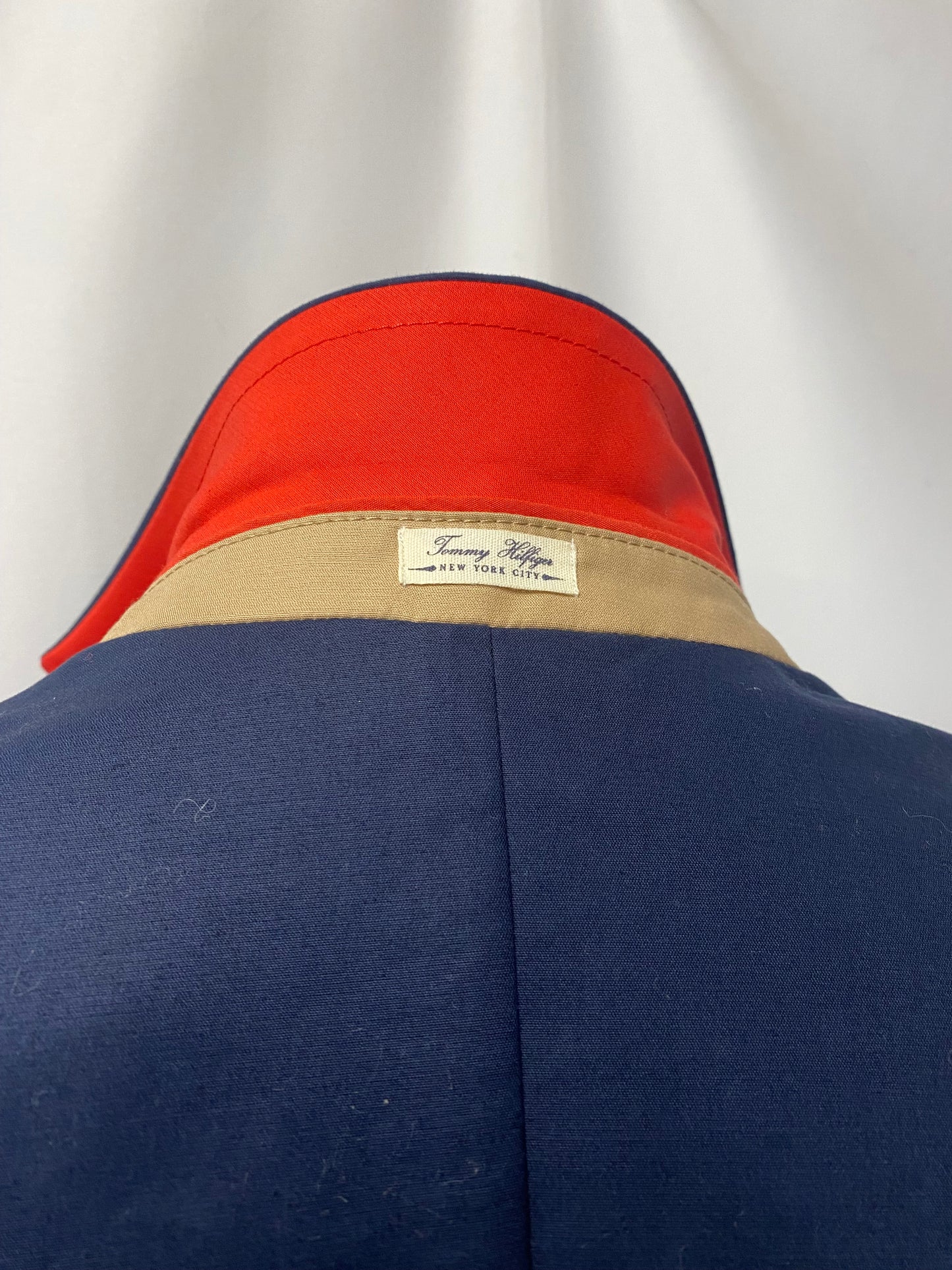 Tommy Hilfiger Navy Blue Cotton Blazer 8