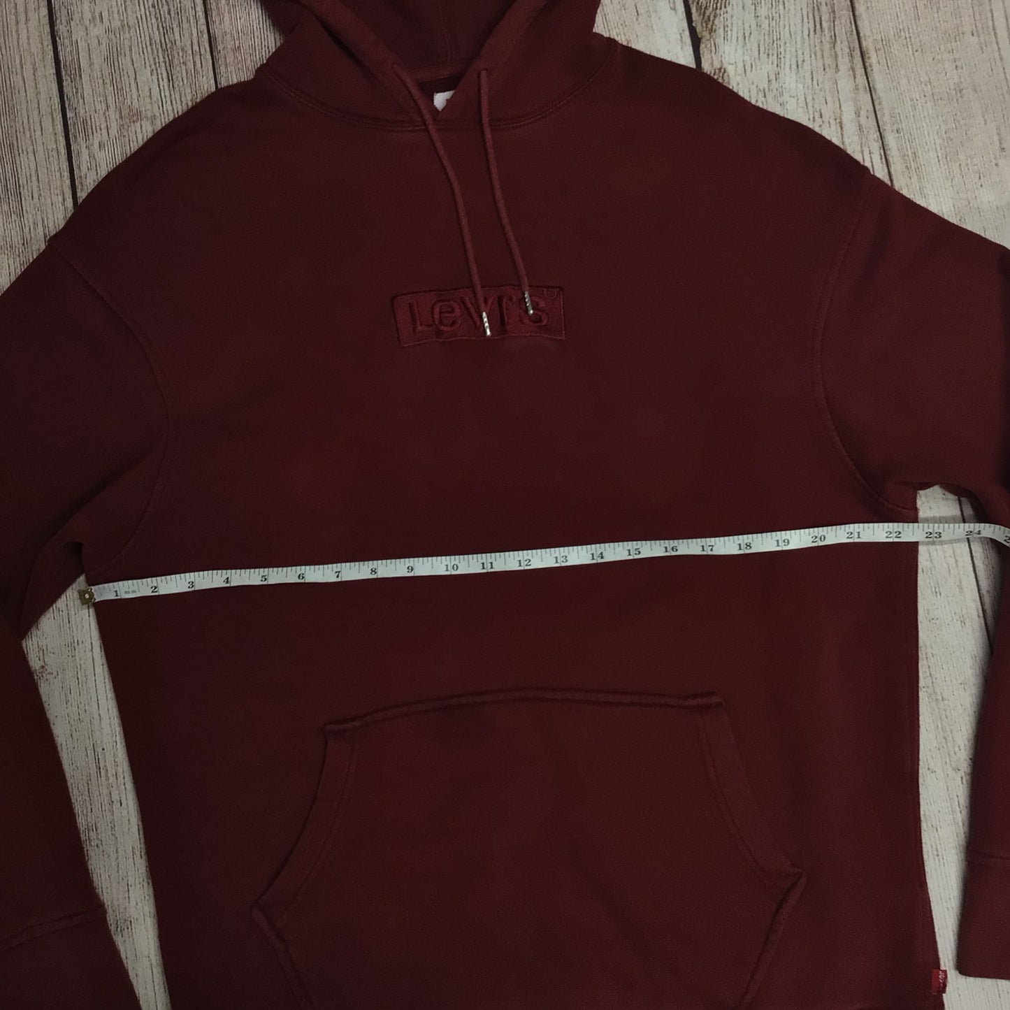 Levi's Red Pullover Cotton Blend Hoodie Jumper Size M