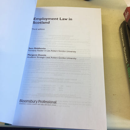 Employment Law in Scotland Third Edition Sam Middlemiss Margaret Downie