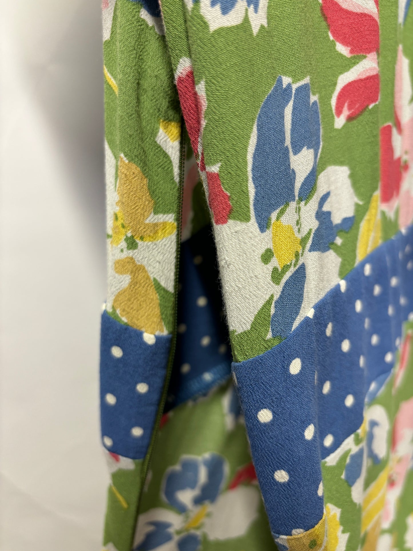 Boden Multi-coloured Polka Dot And Floral Dress 12L