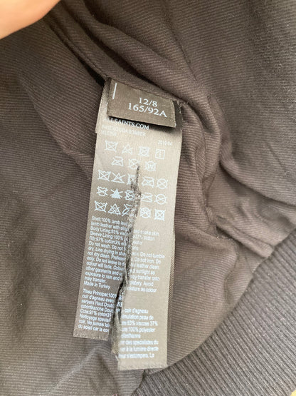 AllSaints Snake-Embossed Leather Jacket Size 12