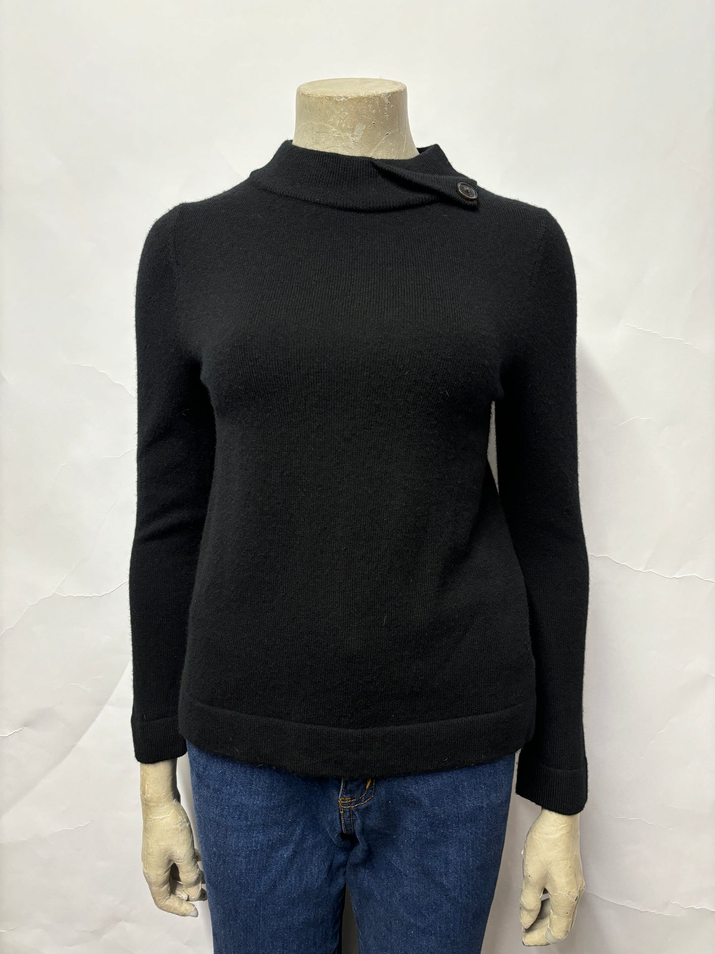 Hobbs Black Merino and Cashmere Talia Jumper XS BNWT