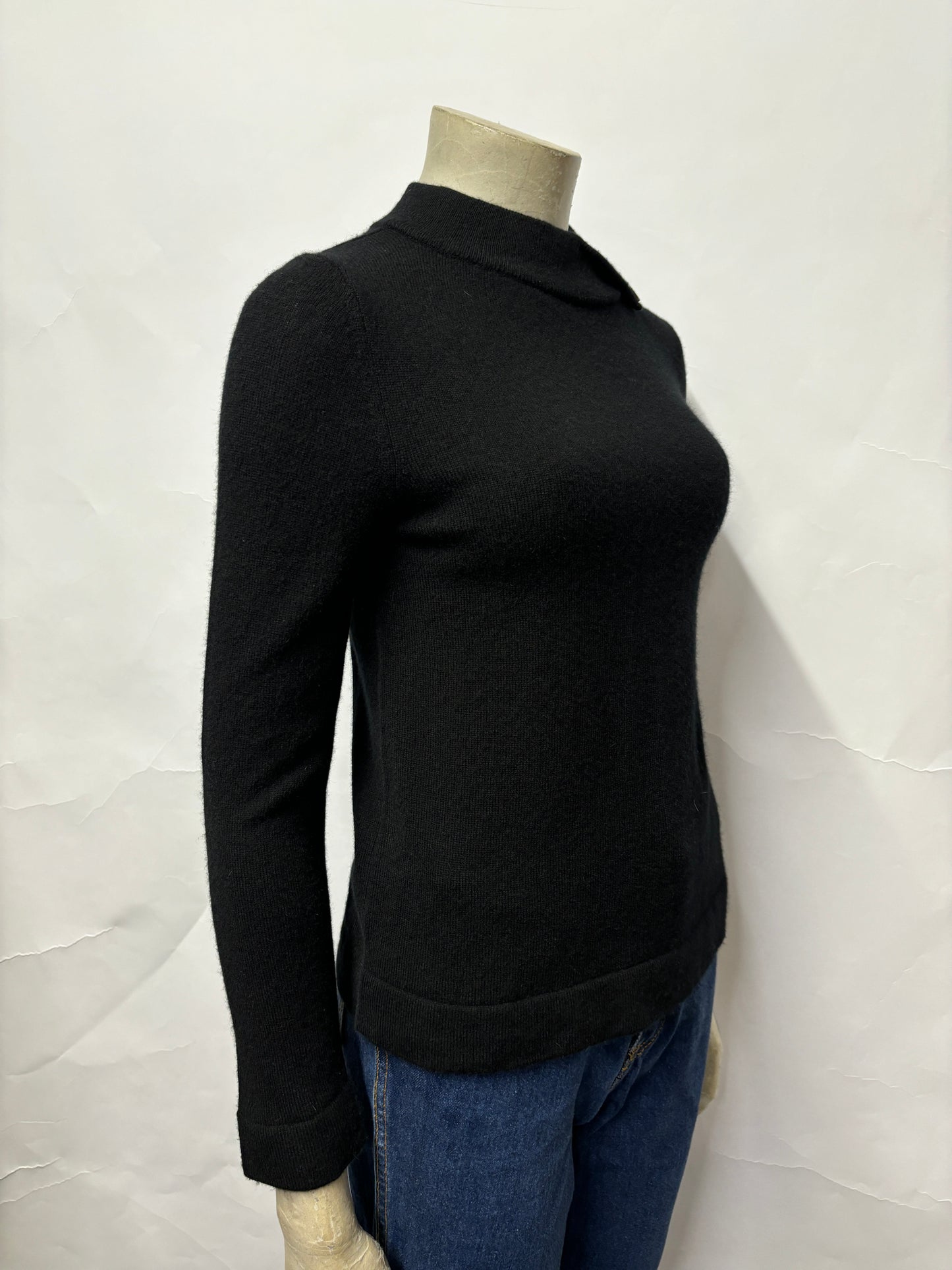 Hobbs Black Merino and Cashmere Talia Jumper XS BNWT