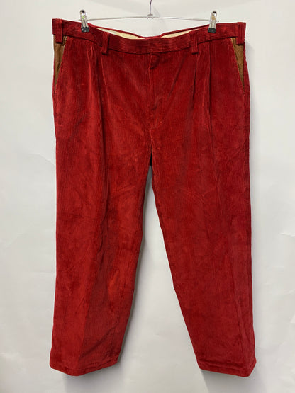 Orvis Red Corduroy Cotton Straight Leg Trousers 44