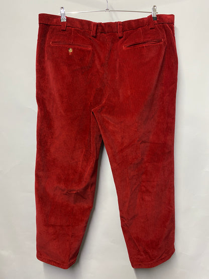 Orvis Red Corduroy Cotton Straight Leg Trousers 44