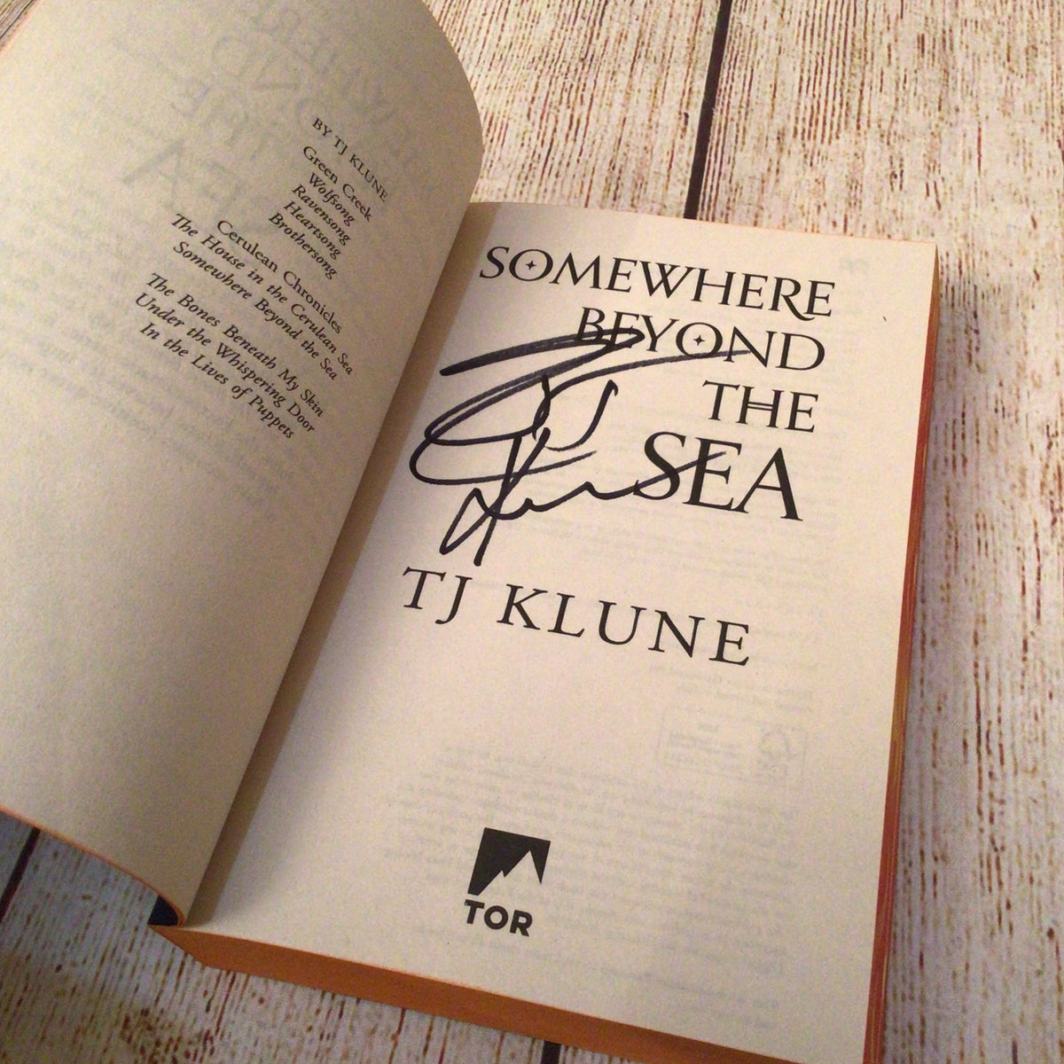 Somewhere Beyond the Sea by TJ Klune (Signed, 2025) 9781035009398