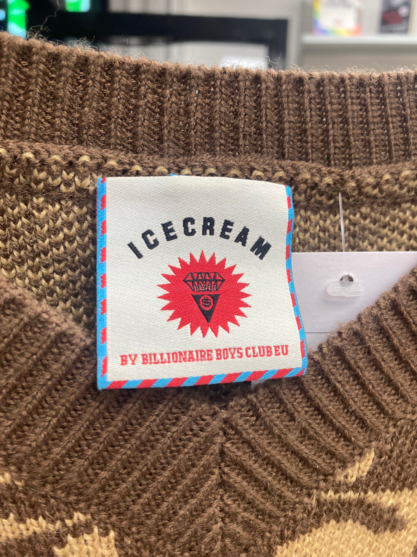 Ice Cream Brown Monogram Knitted Vest Size Medium