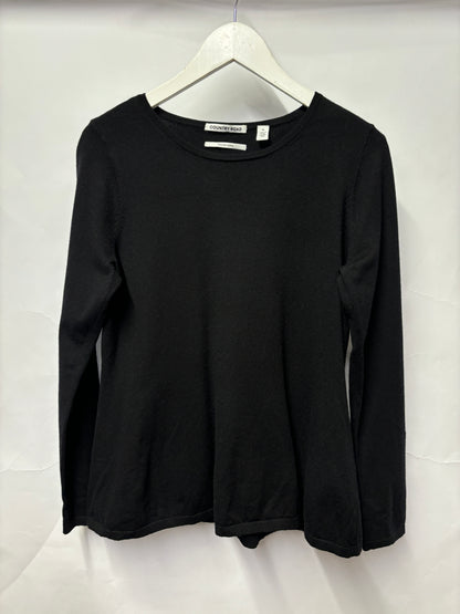 Country Road Black Wool Blend Pullover Jumper Medium