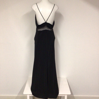 Fayazi Evening Black Long Dress w/Bead Detail Size 14