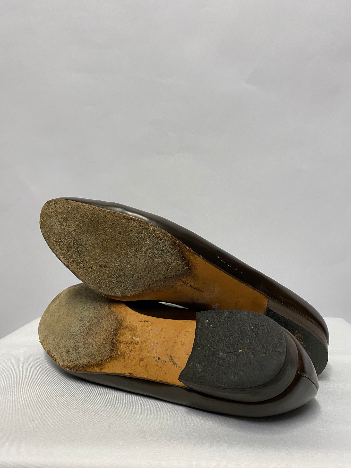 Salvatore Ferragamo Brown Leather Slip On Shoes 5