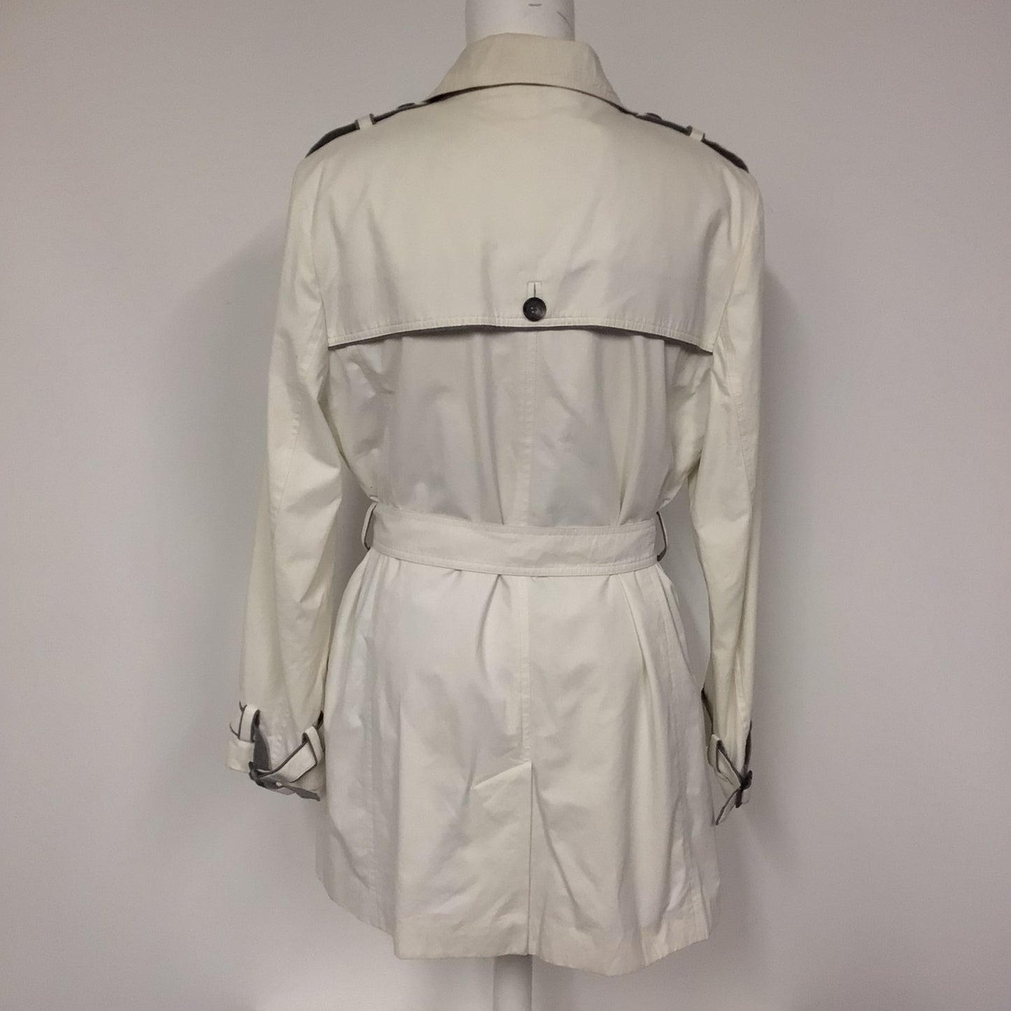 Jaeger Cream Trench Coat w/Removable Wool Inner Gilet Size L