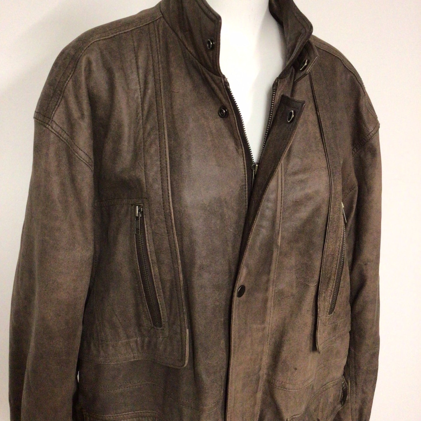 Jargon Brown Soft Genuine Leather Jacket Size M