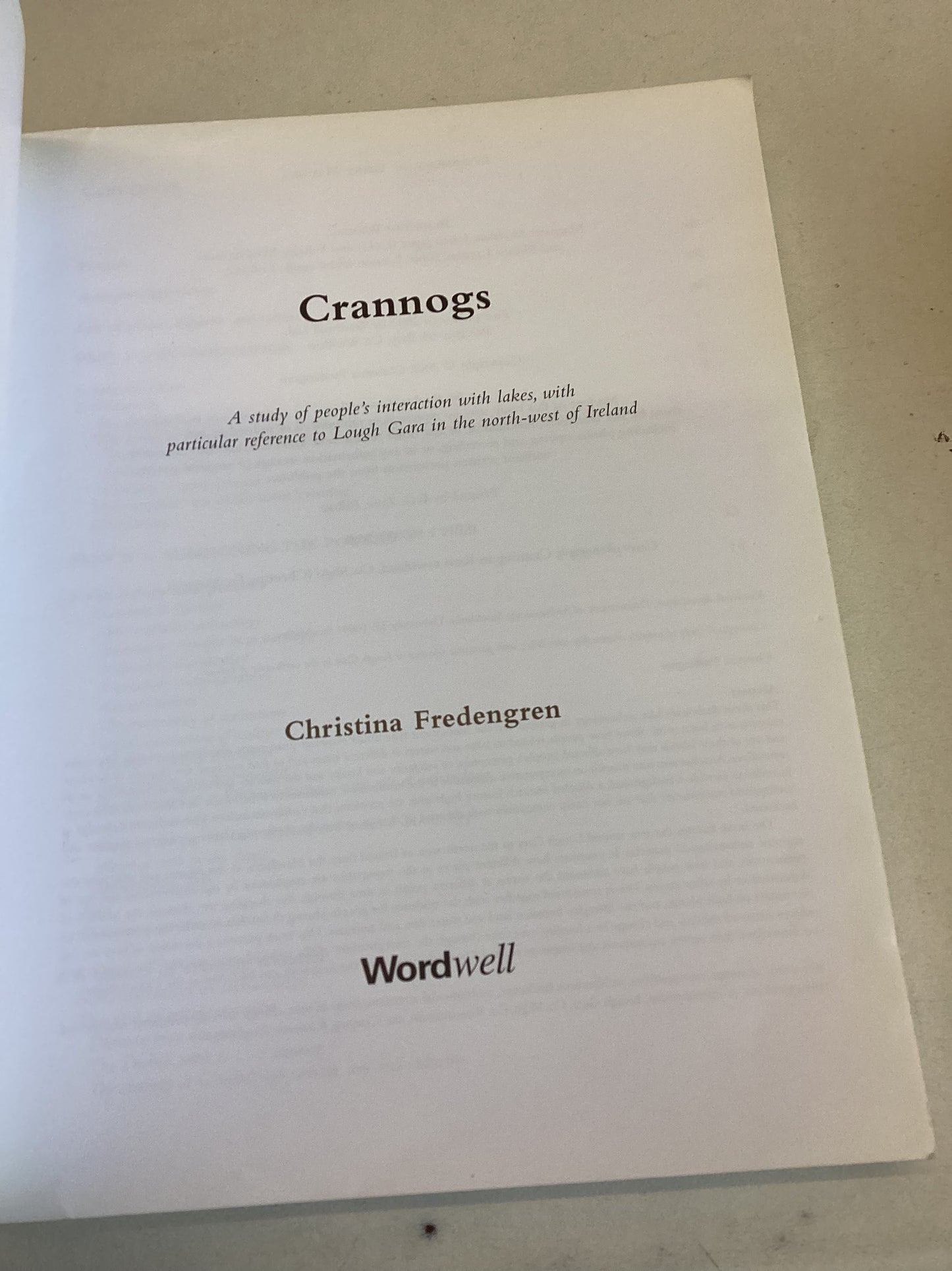 Crannogs Christina Fredengren Includes CD