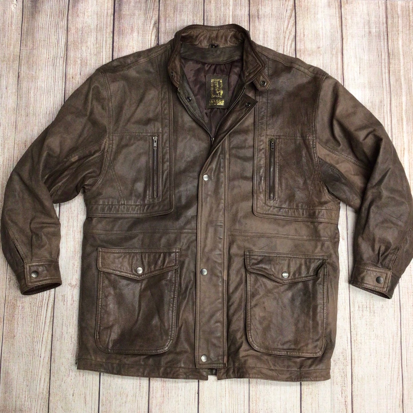 Jargon Brown Soft Genuine Leather Jacket Size M