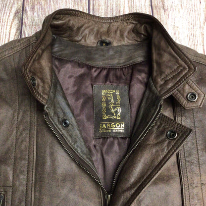 Jargon Brown Soft Genuine Leather Jacket Size M