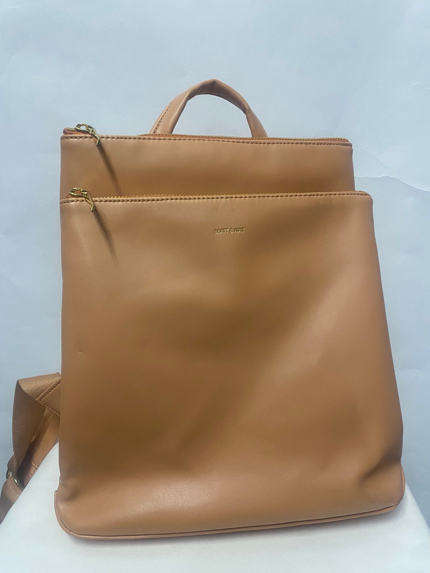 Matt and Nat Blush Pink Vegan Leather Laptop Rucksack