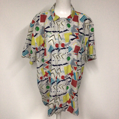 One Resolution Multi Print Short Sleeve Shirt Size XL