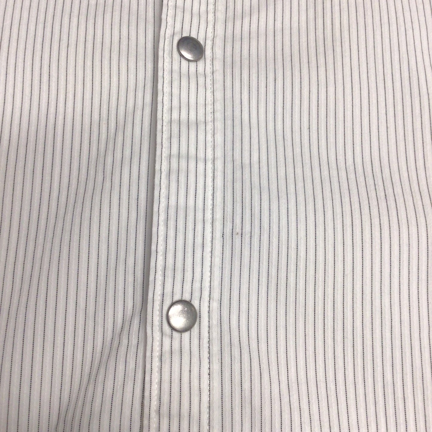 AX Armani Exchange White & Black Striped Slim Fit Shirt w/Poppers Size Ch40"