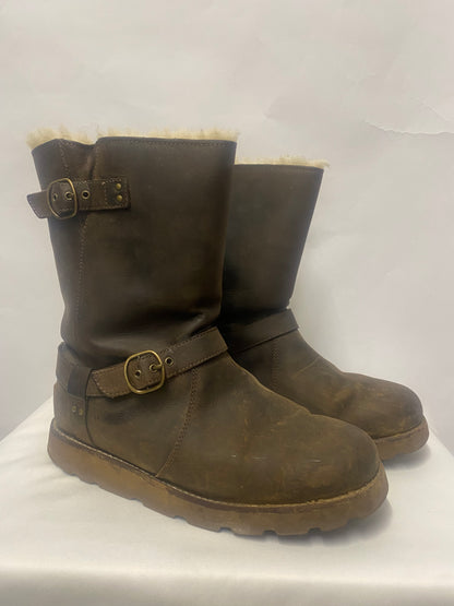 Ugg Australia Brown Leather Waterproof Noria Boots 6.5