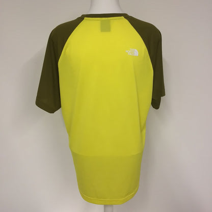 The North Face Yellow & Green Raglan Sports T Shirt Size L