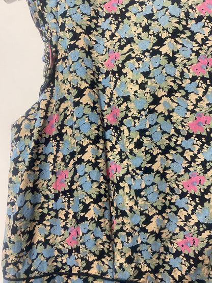 Emily and Fin Blue Floral Summer Dress Medium