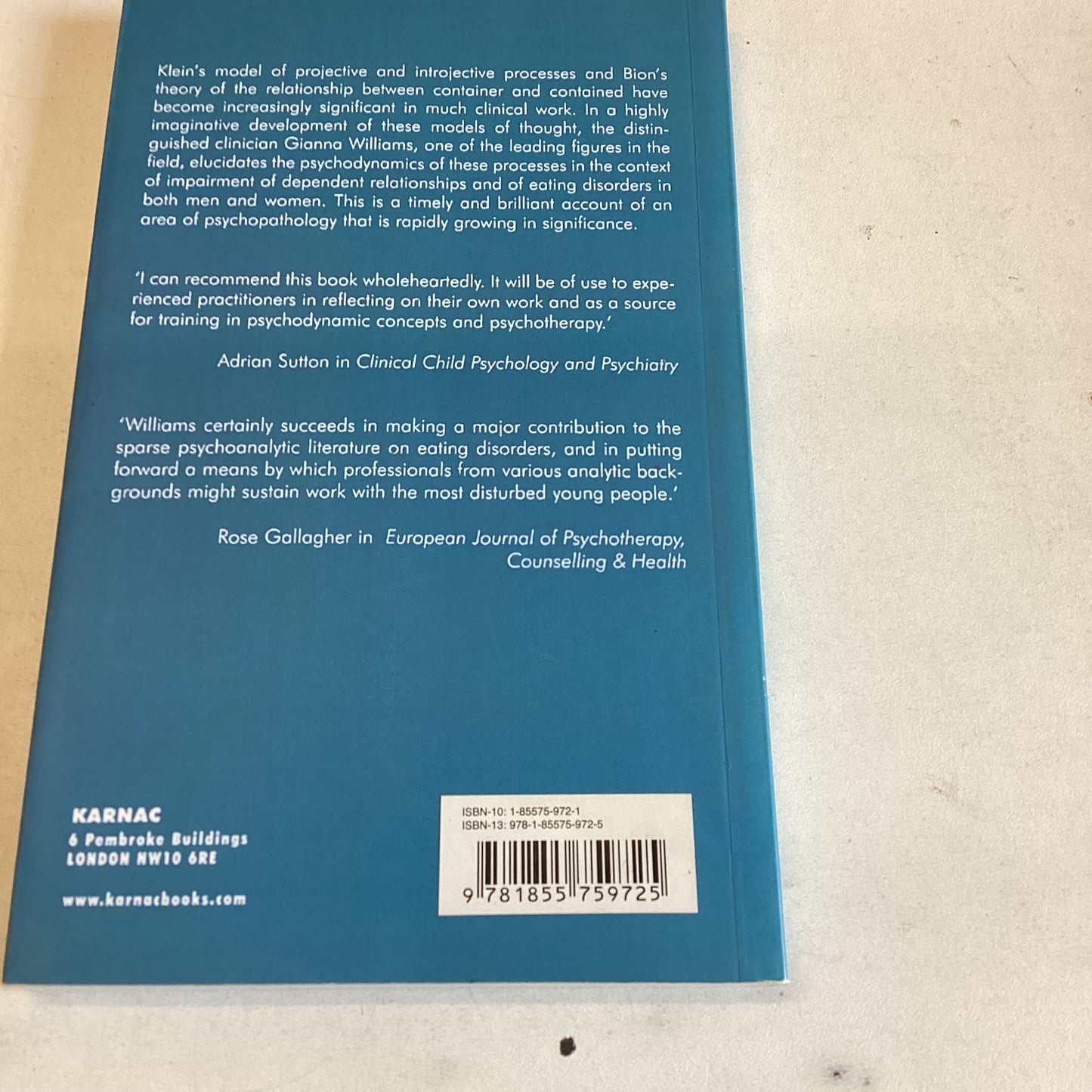 Internal Landscapes and Foreign Bodies Eating Disorders and other Pathologies Gianna Williams