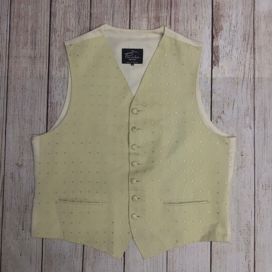 The Piscador Yellow & Cold Heart Print Waistcoat Size XL