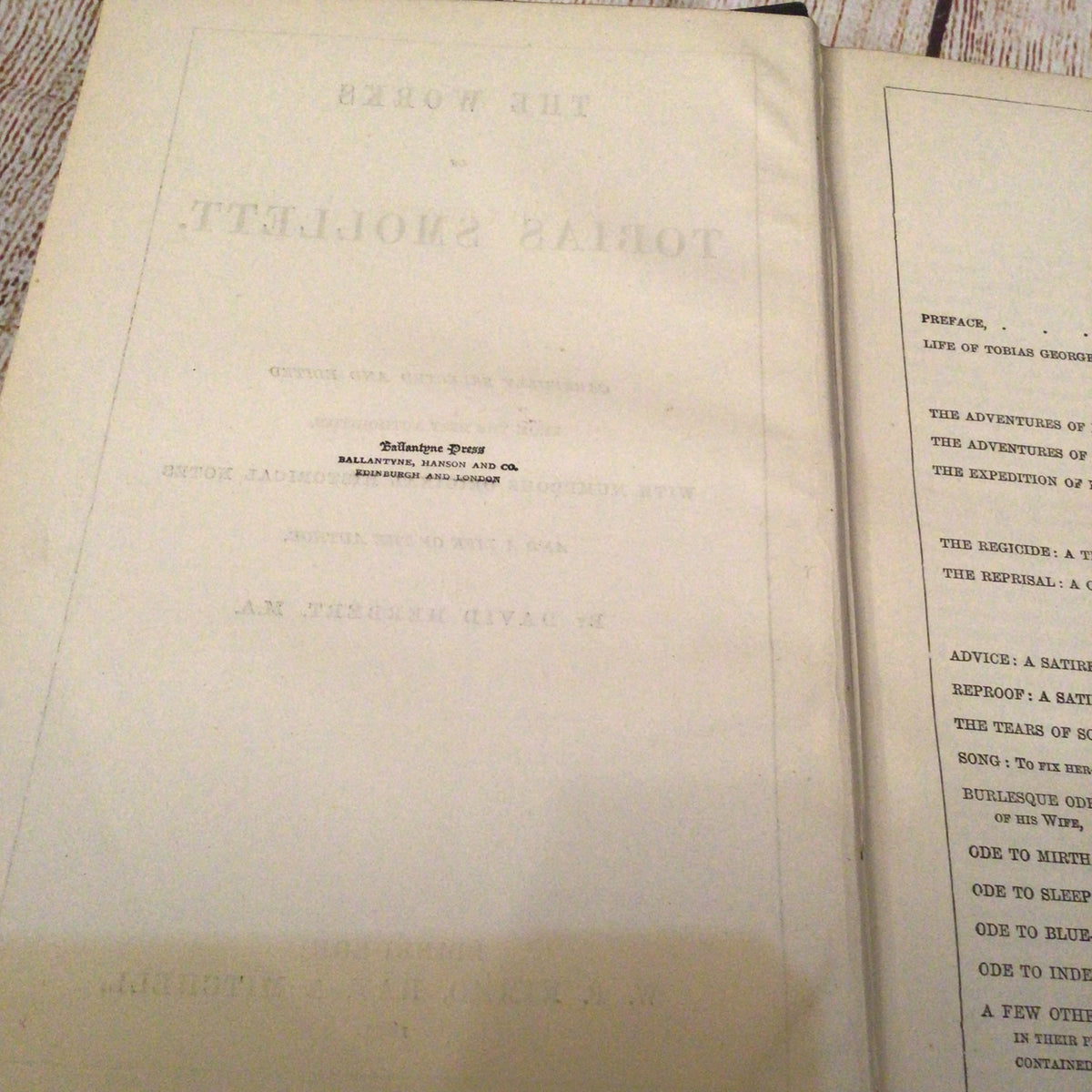 The Works of Tobias Smollett by David Herbert (1887)
